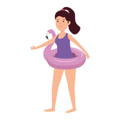 happy young girl with flemish float character