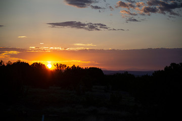 sunset in the mountains
