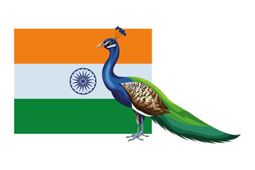 flag of india icon cartoon