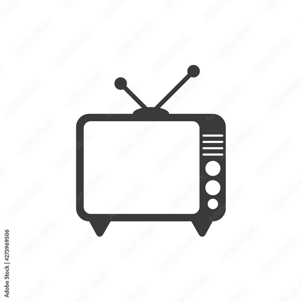 Aufkleber television icon black color editable. tv symbol flat vector sign isolated on white background. simpl