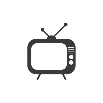Television icon black color editable. Tv symbol Flat vector sign isolated on white background. Simple vector illustration for graphic and web design.