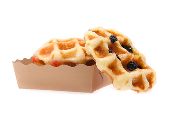 waffles isolated on white background