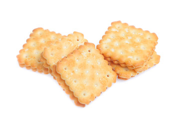 Cracker isolated on over white background