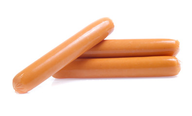 Fresh sausage isolated on white background