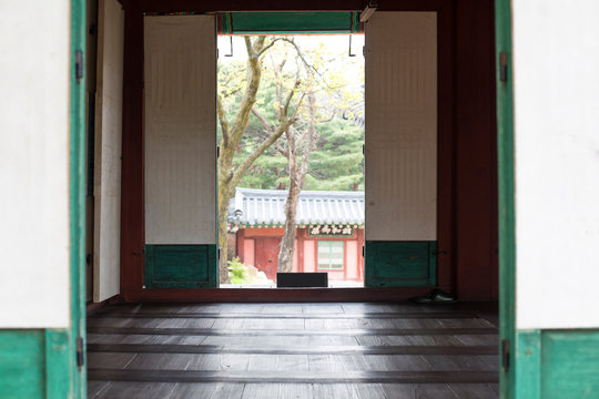 Korean traditional paper door and windows.
