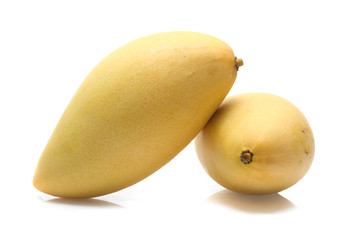 yellow Mango  isolated white background