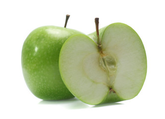 Green apple isolated on white background