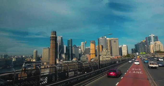 Highway to Sydney towards harbour bridge