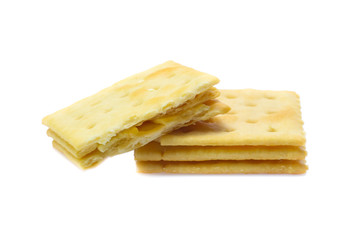 sandwich crackers isolated on white