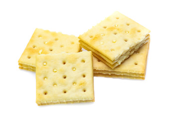 sandwich crackers isolated on white