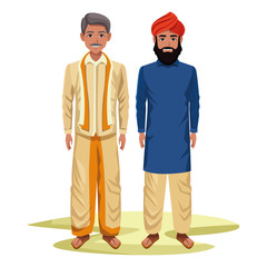 indian men avatar cartoon character