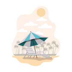 Obraz na płótnie Canvas beach umbrella for summer striped icon