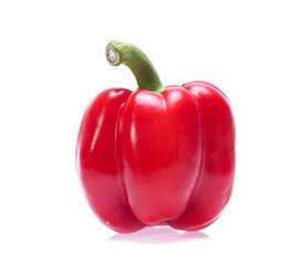 Red sweet pepper isolated on a white background