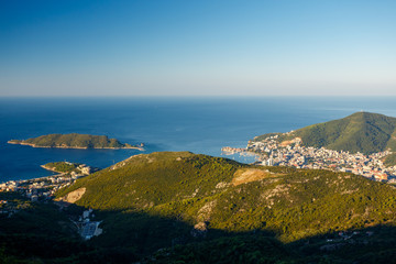 Budva, Montenegro. Seen from the mountain