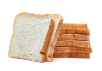 sliced bread isolated on white background