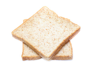 sliced bread isolated on white background