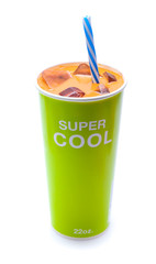 Iced Thai milk tea in glasses (thailand)