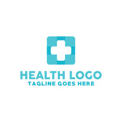 Obraz premium Health Logo Design With Flat Style Concept. Geometric Logotype. Care And Wellness Emblem For Clinic. Healthy Icon For Medical. Creative And Modern Healthcare Graphic Idea.