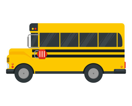 school bus transport isolated icon