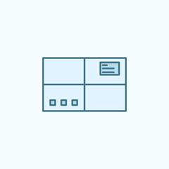 parcel with simple color element icon