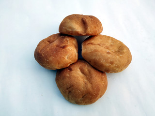 Homemade Freshly baked soft Dinner Rolls, selective focus  R