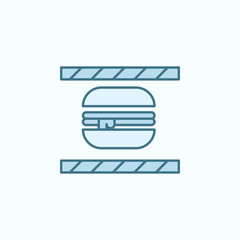 food with simple color element icon