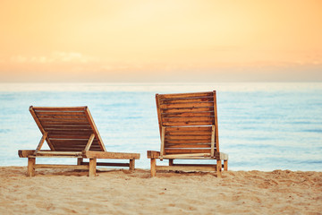 sun lounger by the sea
