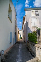Fototapeta na wymiar Petite rue de Coulon dans les Deux-Sèvres.