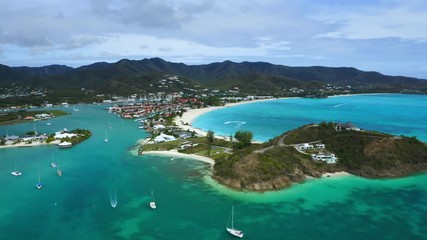 Aerial view of Jolly Harbour, antigua, barbuda