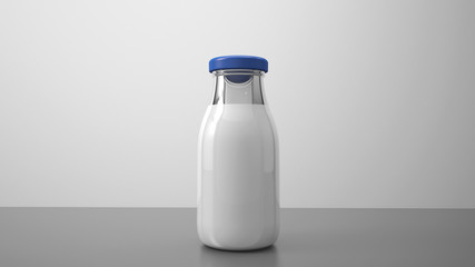 Milk Bottle Mock-Up. Blank Label - 273976773