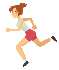 Fototapeta na wymiar Woman running or jogging sport healthy lifestyle outdoor activity