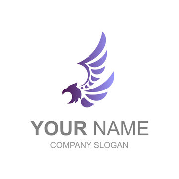 eagle logo vector, bird logo with flying design illustration