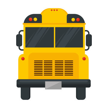 school bus transport isolated icon