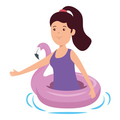 happy young girl with flemish float character