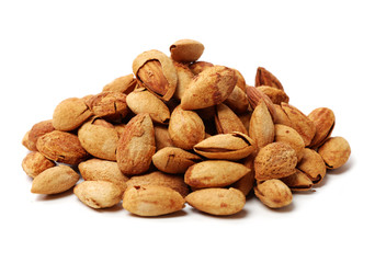 apricot kernel isolated on white background