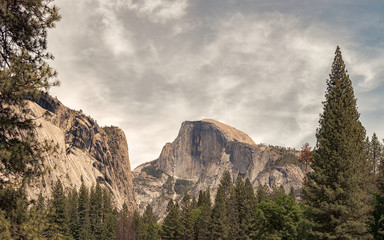 Half Dome in Yosemite National Park, Californian West Coast, Natural Beauty in the Untamed Wilderness