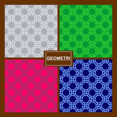 set of geometri seamless patterns