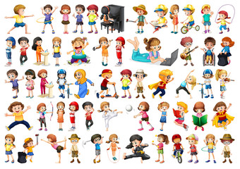 Set of children character