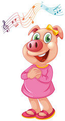 A pig female character