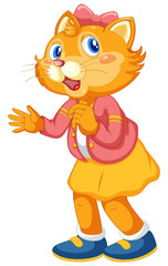A cute cat cartoon character