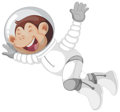 Monkey in astronaut suit