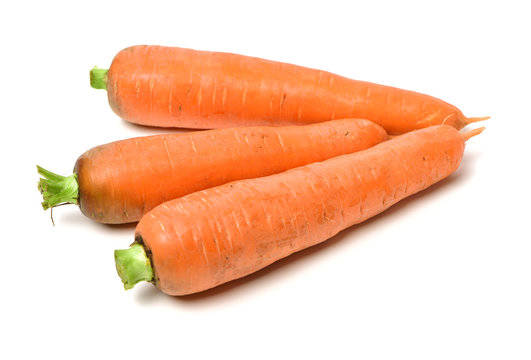 Fresh carrot on a white background