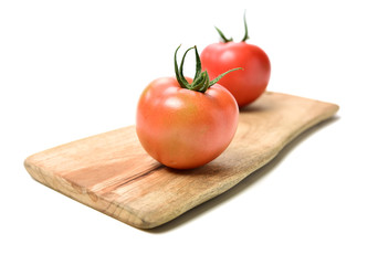 fresh tomato isolated on white background