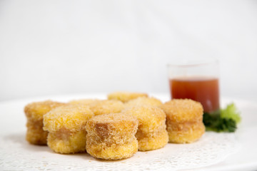 Crunchy fried shrimp roll with tauco sauce