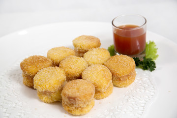 Crunchy fried shrimp roll with tauco sauce