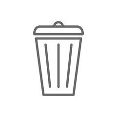 Trash bin icon.
