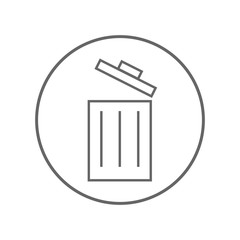 Trash bin icon.