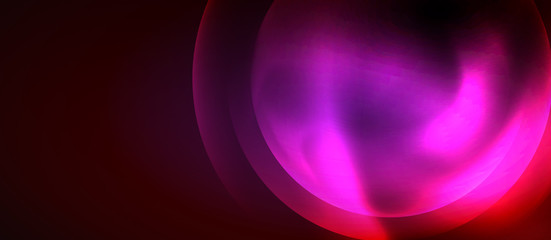 Shiny neon circles abstract background