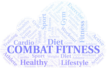 Combat Fitness word cloud. Wordcloud made with text only.
