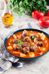 Albondigas - tomato soup with meatballs
